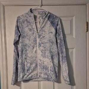 lululemon athletica White and Light Blue Marble Zip-Up Jacket